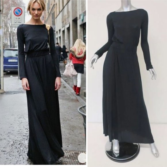A.L.C. Dresses & Skirts - A.L.C. Veronica Black Maxi Dress Back Cutout Size Large